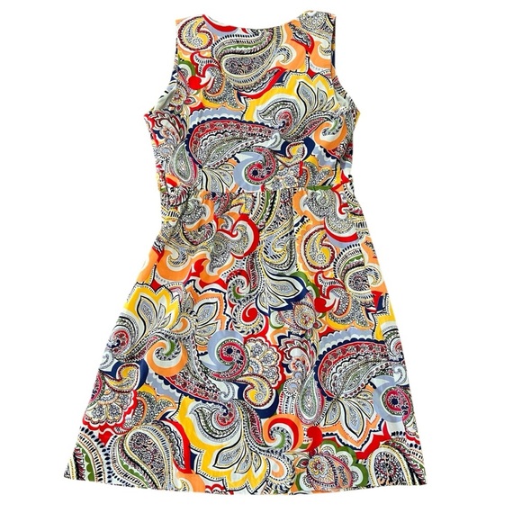 Tommy Hilfiger Colourful Paisley 100% Cotton Dress Women’s Size 10 - Picture 2 of 12